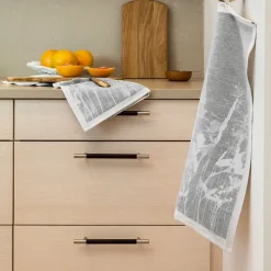 Airy grå kökshandduk 35X50 - Ekelunds Linneväveri