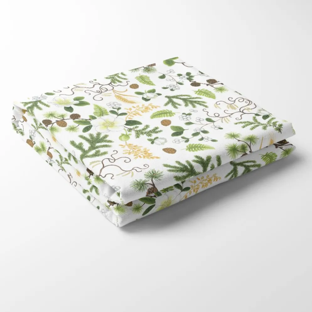 Barr & Blom offwhite/grön - bordsduk