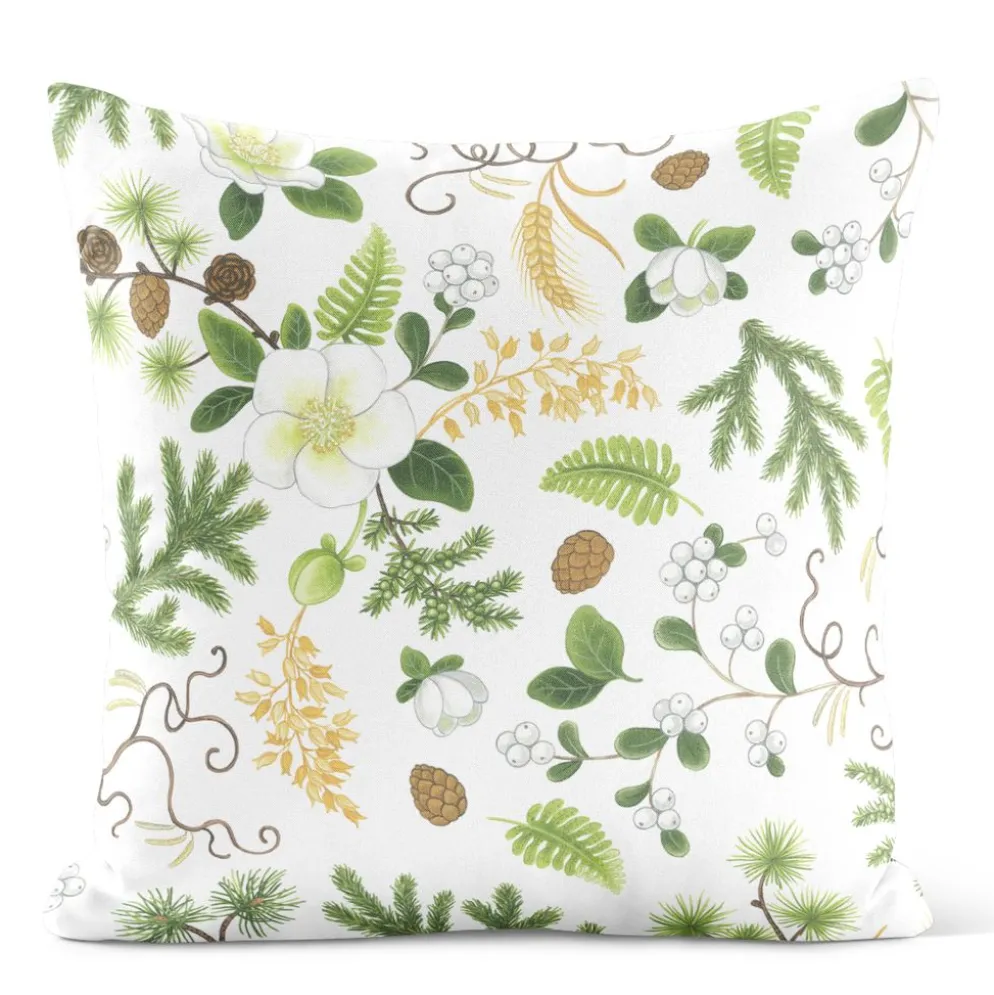 Barr & Blom offwhite/grön – kuddfodral