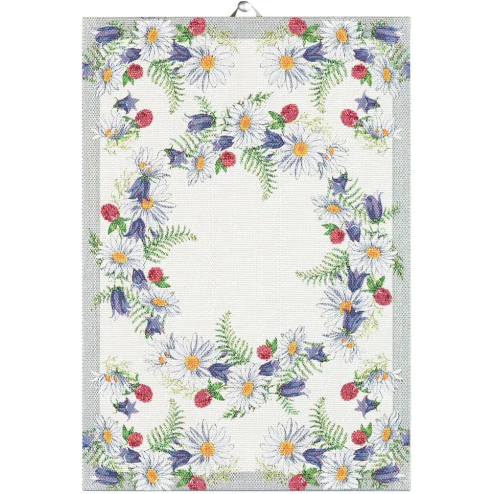 Blomkrans kökshandduk 35X50 - Ekelunds Linneväveri