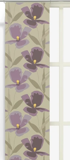 Blomsterskrud culla lila panelgardiner