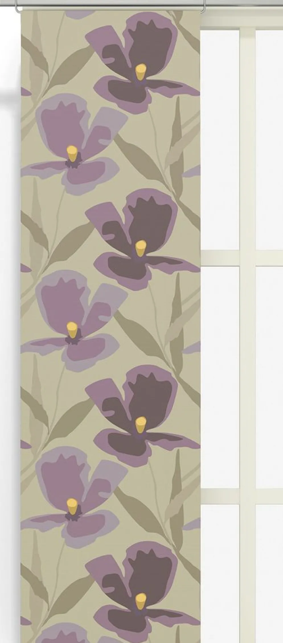 Blomsterskrud culla lila panelgardiner