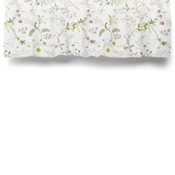 Blomsteryra vit gardinkappa metervara