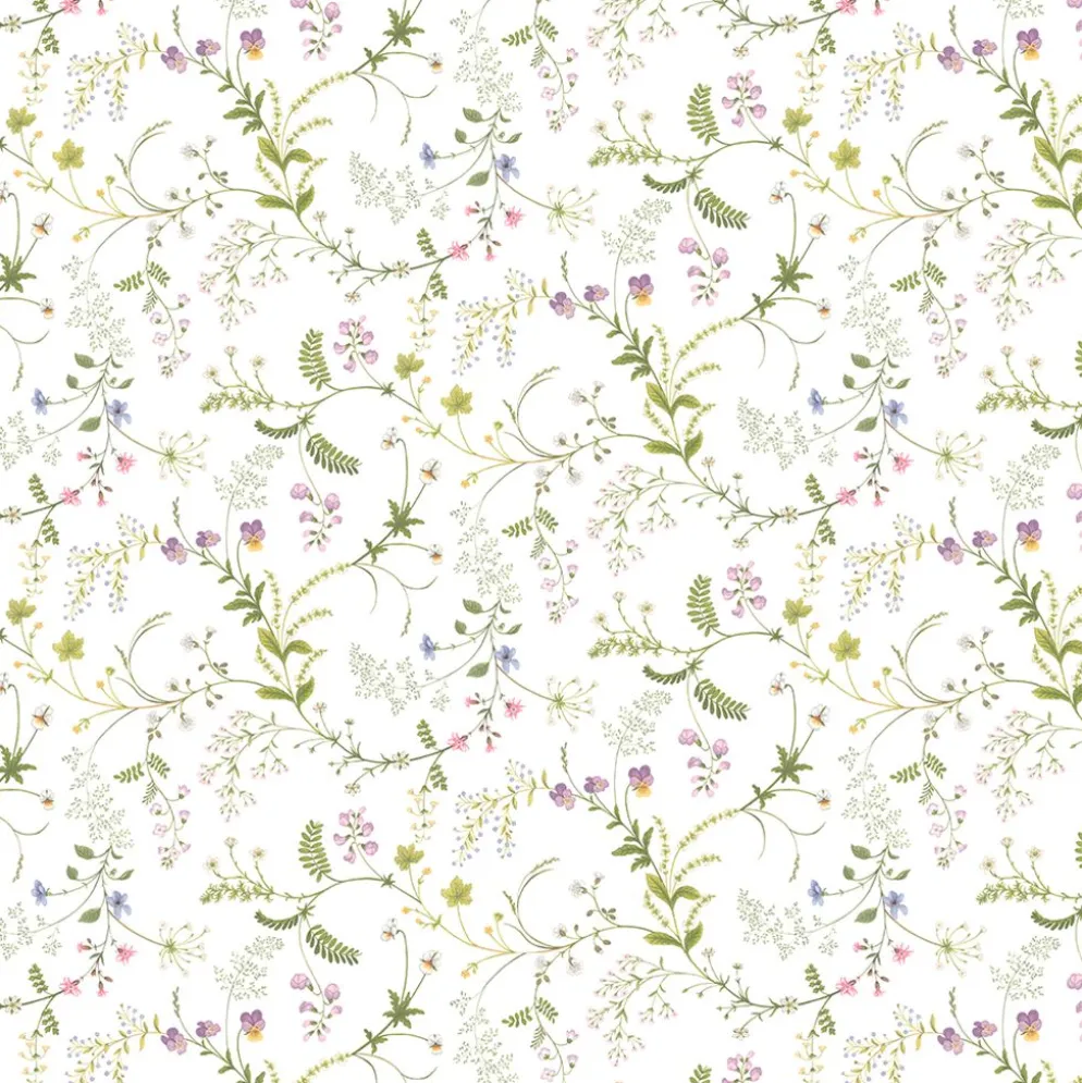 Blomsteryra vit tyg