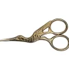 Broderisax fågel guld 9 cm