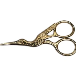 Broderisax fågel guld 9 cm