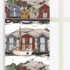 Bryggviken panelgardiner med Smögens sjöbodar