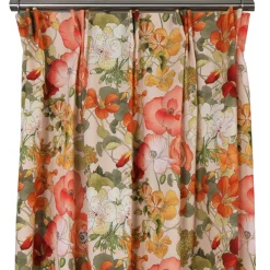 Capucine orange gardiner – Färgstark blommig gardin