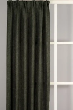 Charlie mörkgrön gardiner - elegant struktur och mjukt fall