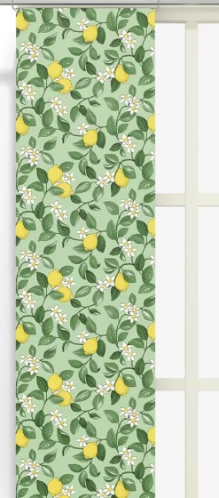 Citronlycka grön panelgardiner