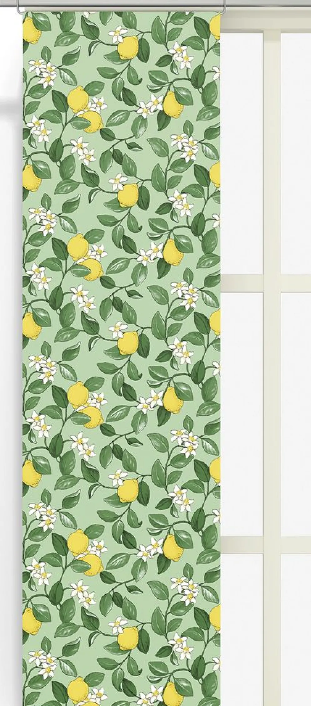 Citronlycka grön panelgardiner