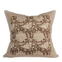 Dante nougat kuddfodral 48x48cm - tidlös charm för soffan och favoritfåtöljen