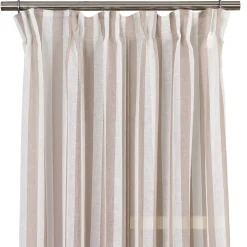 Disa beige randiga gardiner