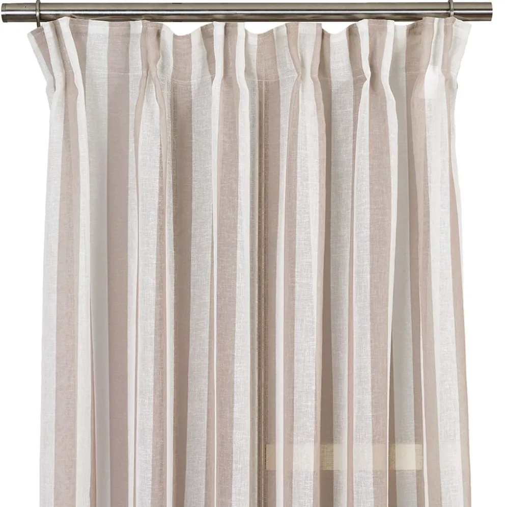 Disa beige randiga gardiner