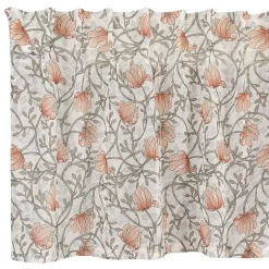 Emma grön skir gardinkappa med blomstermönster 50x250cm