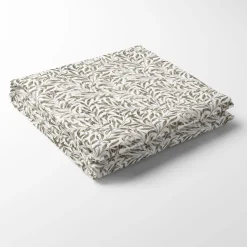 Ester beige bordsduk med tidlöst bladmönster