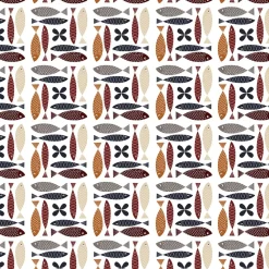 Fina fisken rost tyg – lekfullt designat med retro känsla