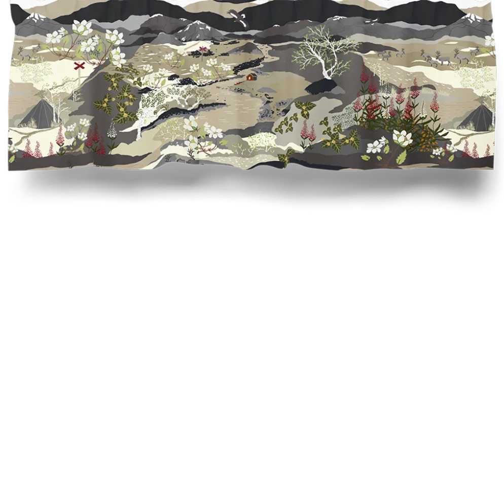 Fjällvandring beige gardinkappa metervara