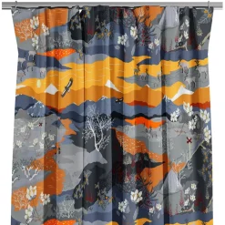 Fjällvandring orange gardiner