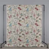 Flower Dreamy tyg - Linnelook Halv Panama