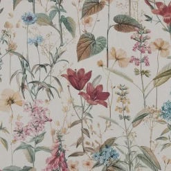 Flower Dreamy tyg - Linnelook Halv Panama