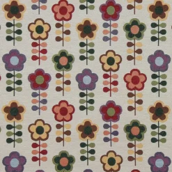 Flower power retro möbeltyg