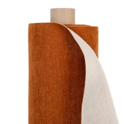 Flow orange möbeltyg – Mjuk & slitstark chenille