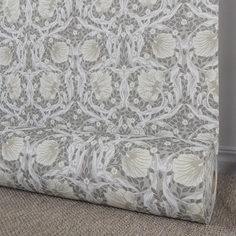 Grace beige tyg - Klassiskt Arts & Crafts mönster