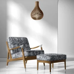 Grace blå gobeläng - Klassisk blommig Arts and Crafts design