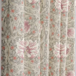 Grace dimmgrön gardiner - Klassisk blommig Arts and Crafts design