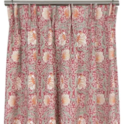 Grace röd gardiner - Klassisk blommig Arts and Crafts design