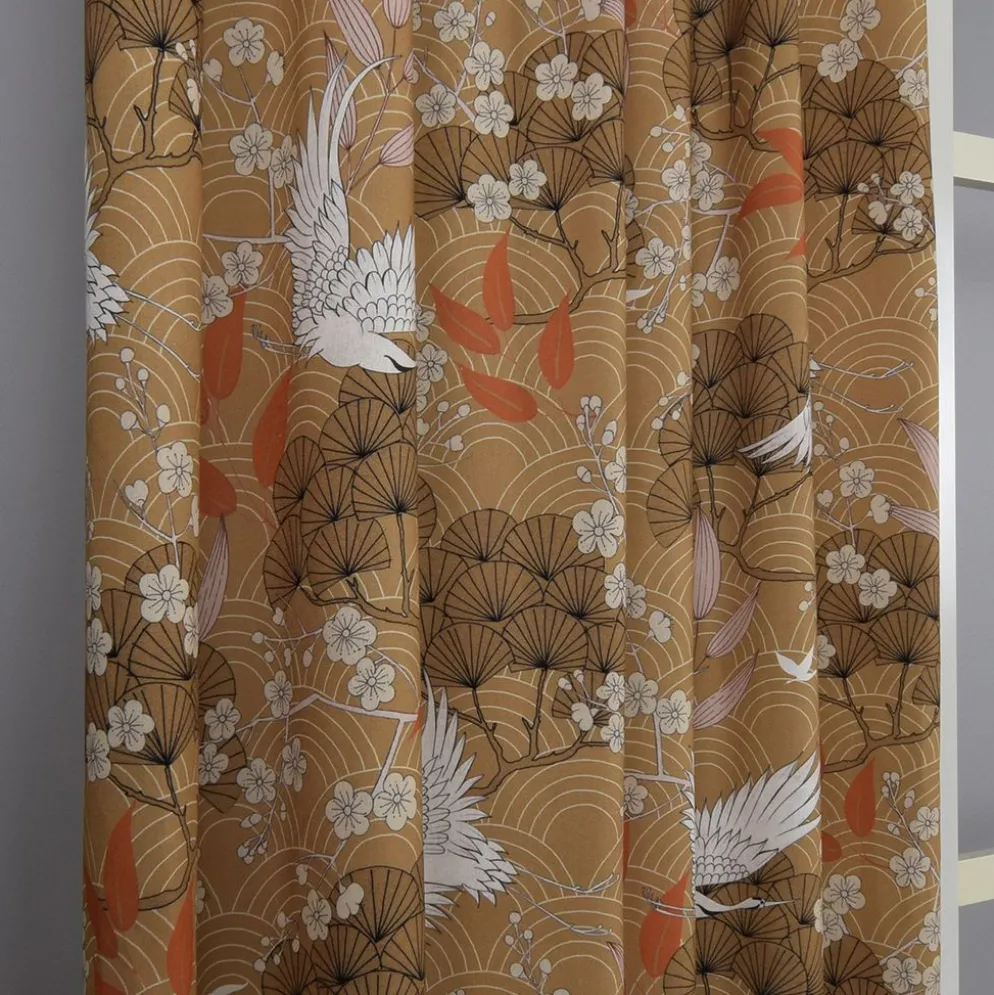Hokkaido gardin – Japanskt mönster i varm bronsfärg