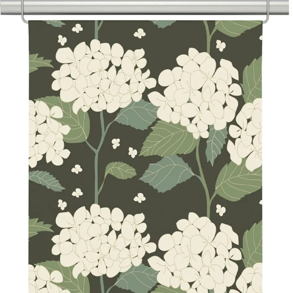 Hortensia grön panelgardiner