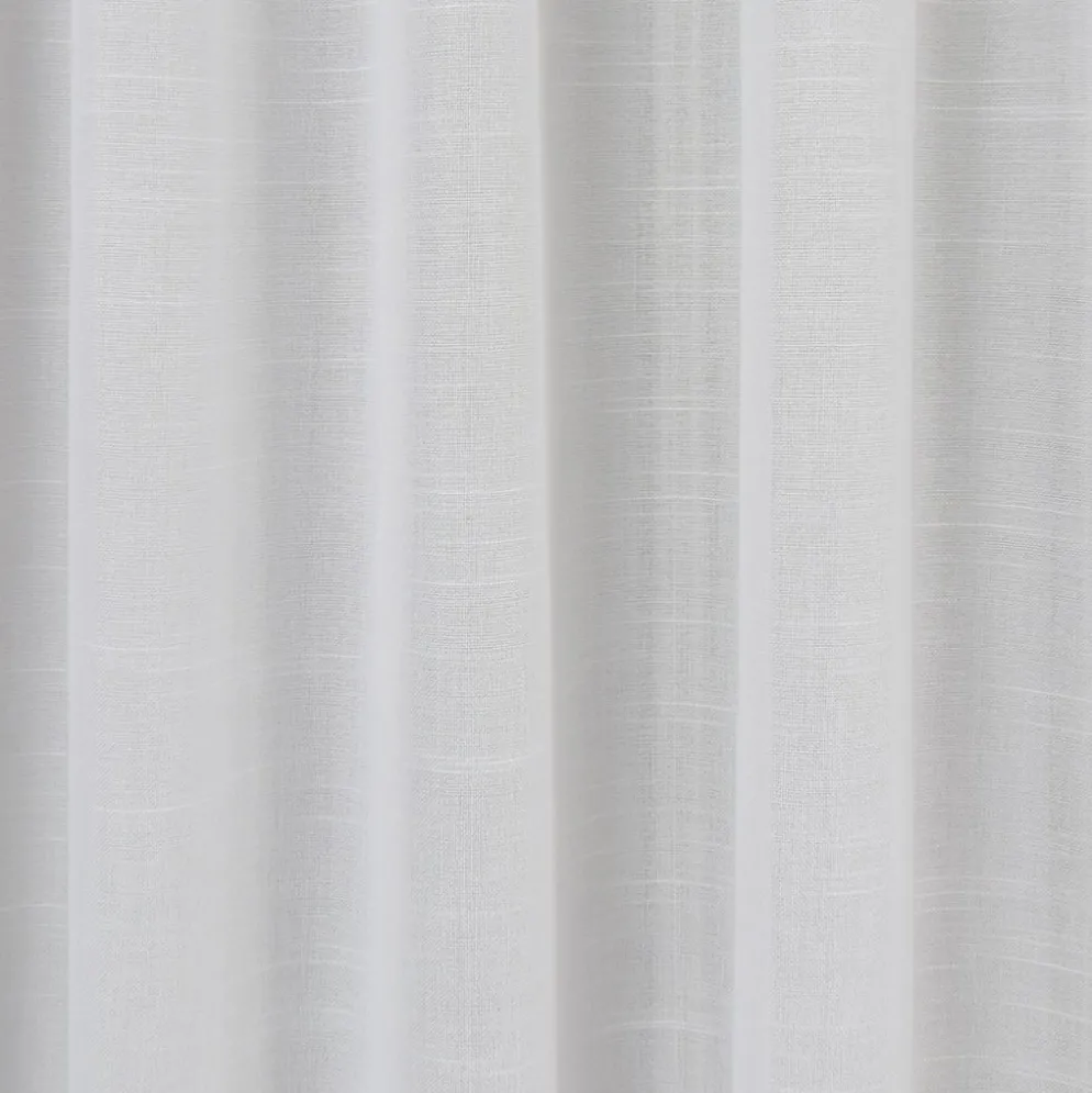 Hotellgardin Tilda vit tyg metervara med tyngdband 280cm