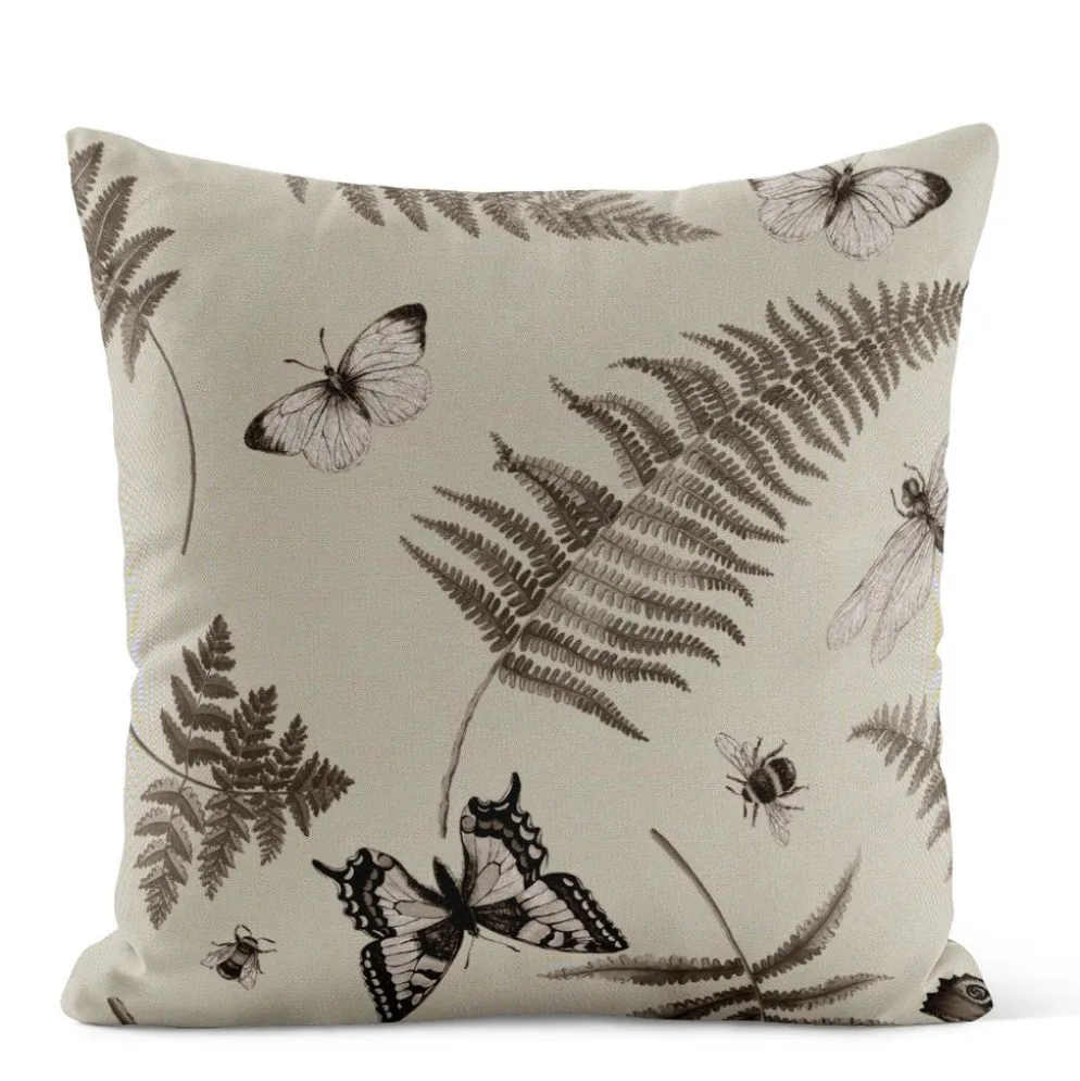 Humlan beige kuddfodral i linnelook