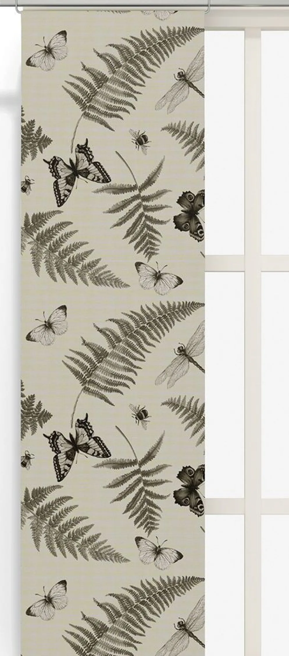Humlan beige panelgardiner