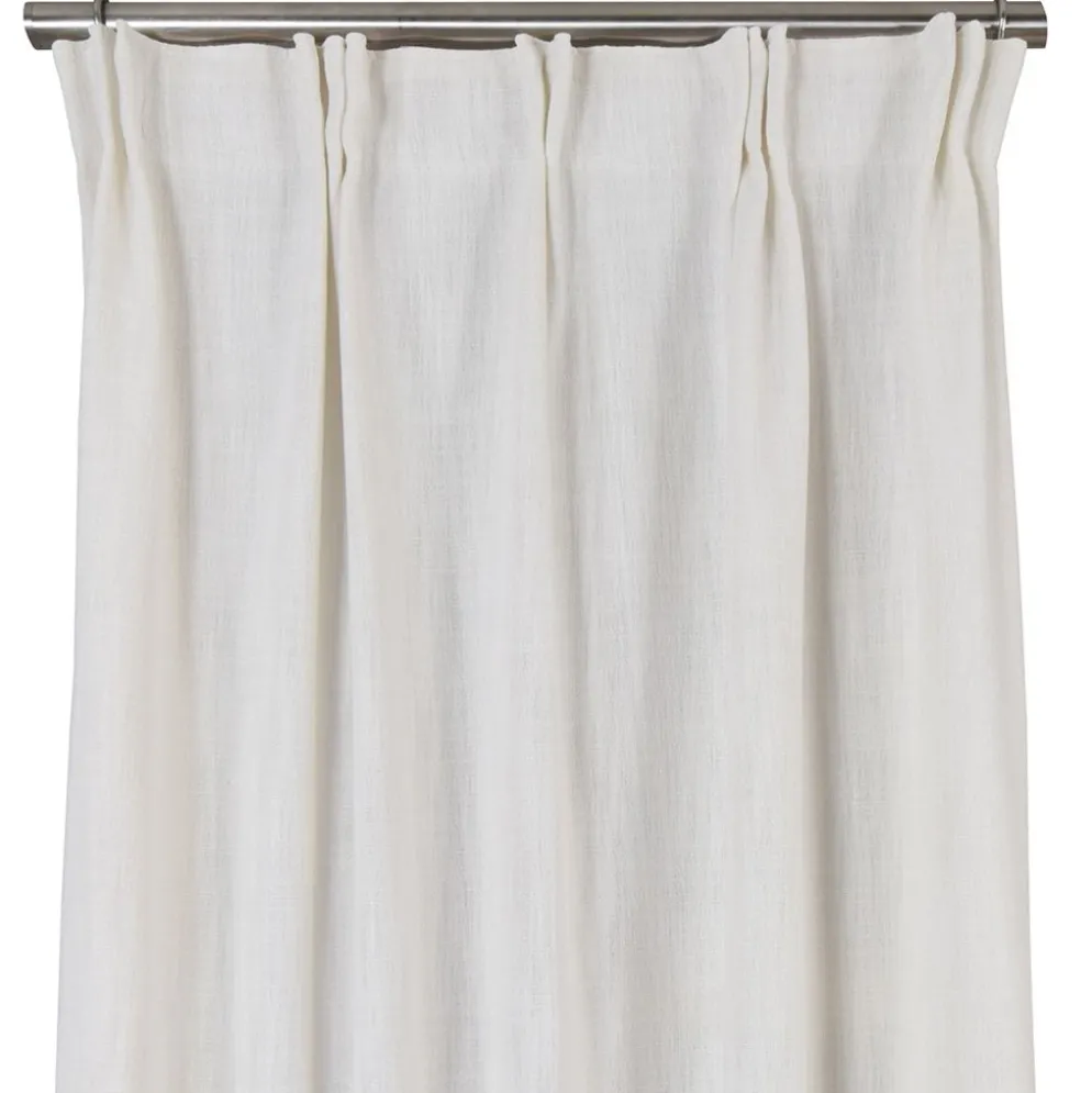 James offwhite gardiner – Modern linne-look med lyxigt fall