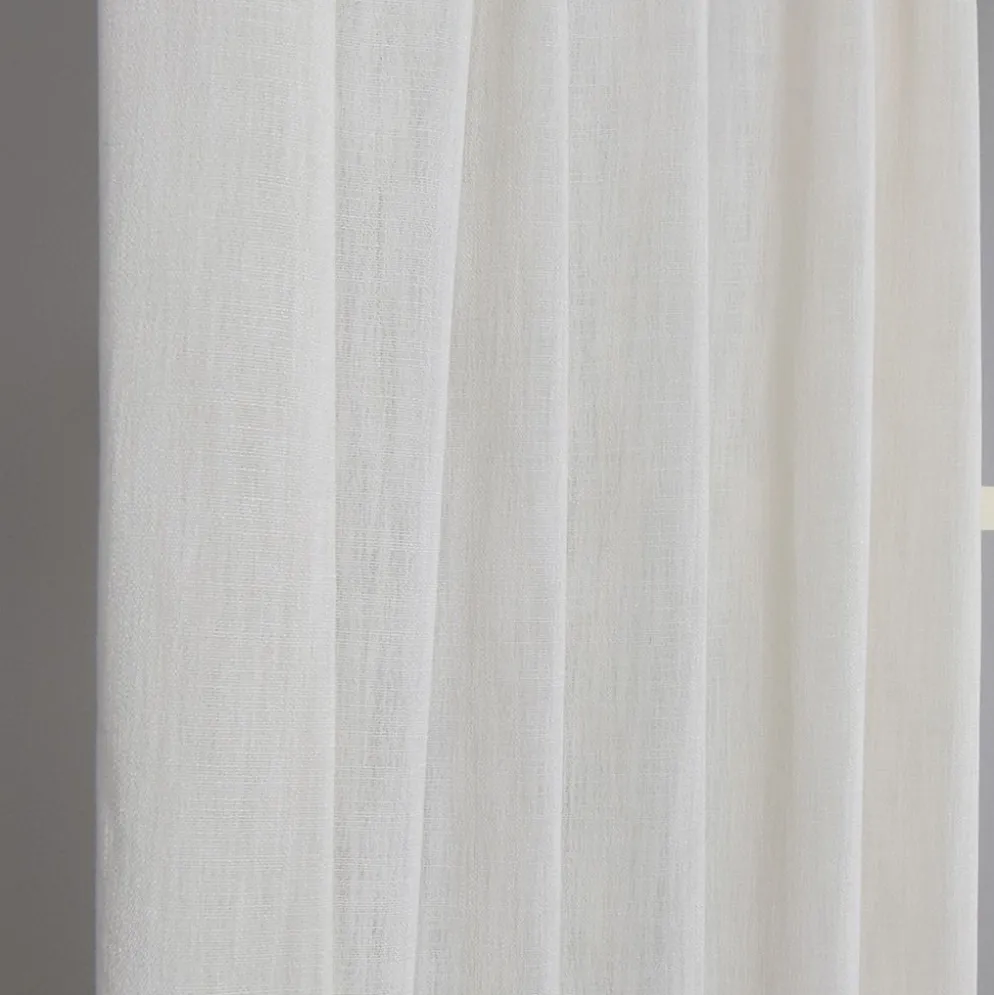 James offwhite gardiner – Modern linne-look med lyxigt fall