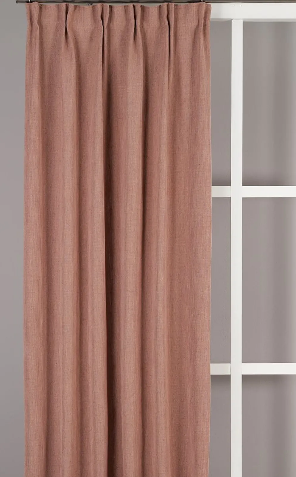 James rosa gardiner – Modern linne-look med lyxigt fall