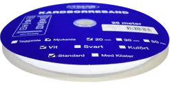 Kardborreband mjuk vit 20mm - 25m rulle