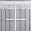Lize offwhite spets kappmetervara 30 cm vit – klassisk gardinkappa