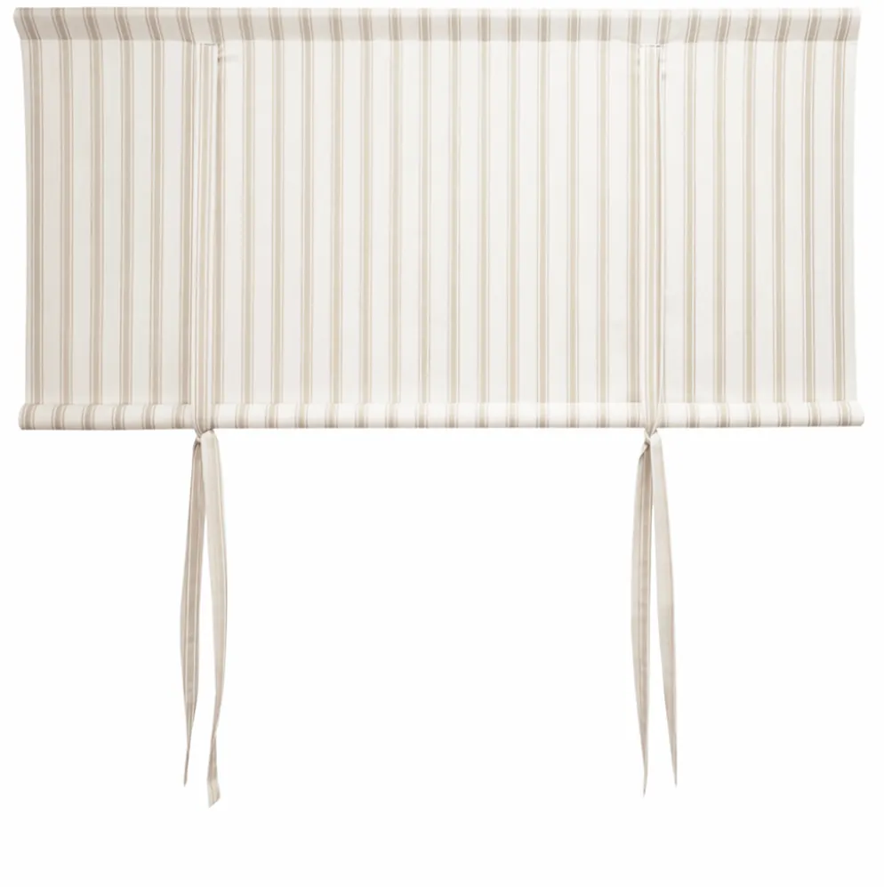 Madicken beige hissgardin – klassisk randig hissgardin