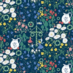 Midsommardans blå tyg