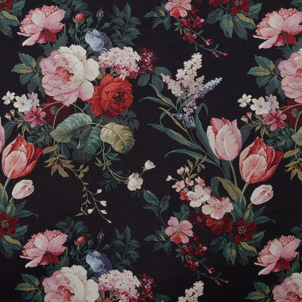 Painted vintage bouquet möbeltyg