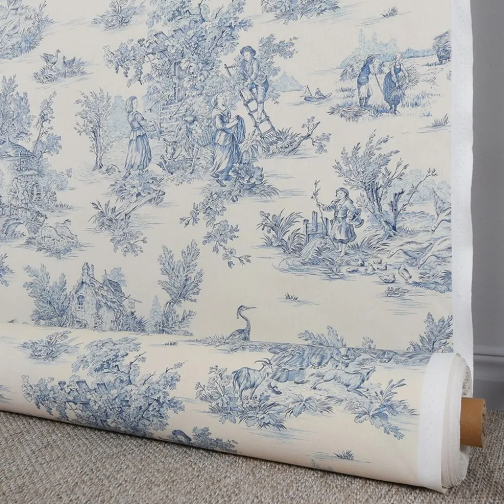 Pastorale tyg med Toile de Jouy mönster