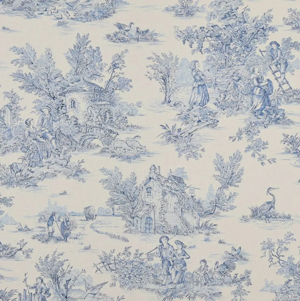Pastorale tyg med Toile de Jouy mönster