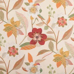 Paths tyg - ett tyg med blomster i varm färgskala