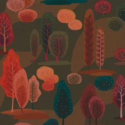 Retro Trees Park Tyg