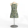 Rävstigen grön - förkläde med ficka