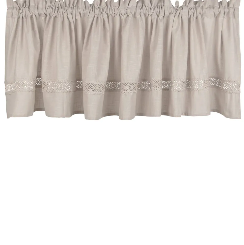 Sanna beige gardinkappa med spets